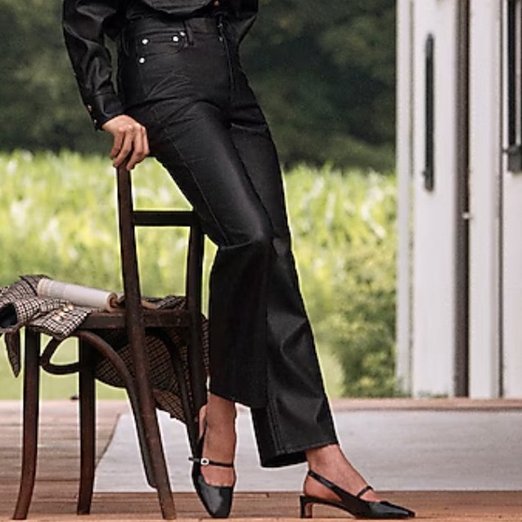 J.Crew Slim wide-leg pant in faux leather - Picture 11 of 15
